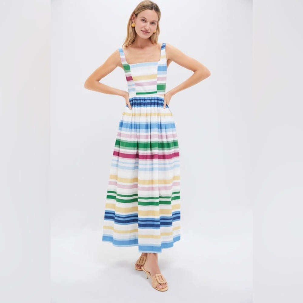 Coco Shop Sofa Stripe Scoop Neck Dress